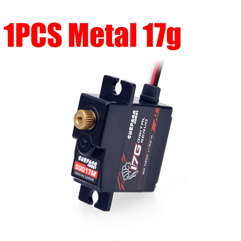 Overtreffen Hobby 17G Metal Gear Digitale Servo 25G 9G Micro Mini Voor 1/18 1/16 Rc Auto Vrachtwagen boot Vliegtuig Robot Helicoper Duct Vliegtuig: 1PCS Metal 17g