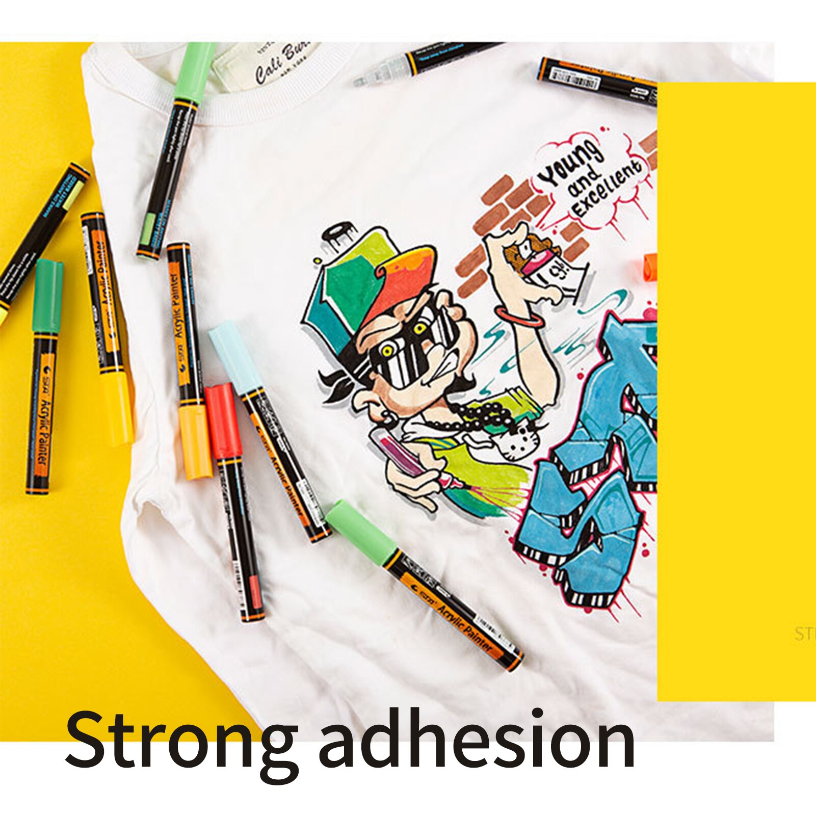 Rotuladores metálicos de pintura acrílica de 12 colores, rotuladores artísticos a base de agua de 2mm, punta de secado rápido, no tóxicos para grafiti, cartulina, bricolaje para fotos