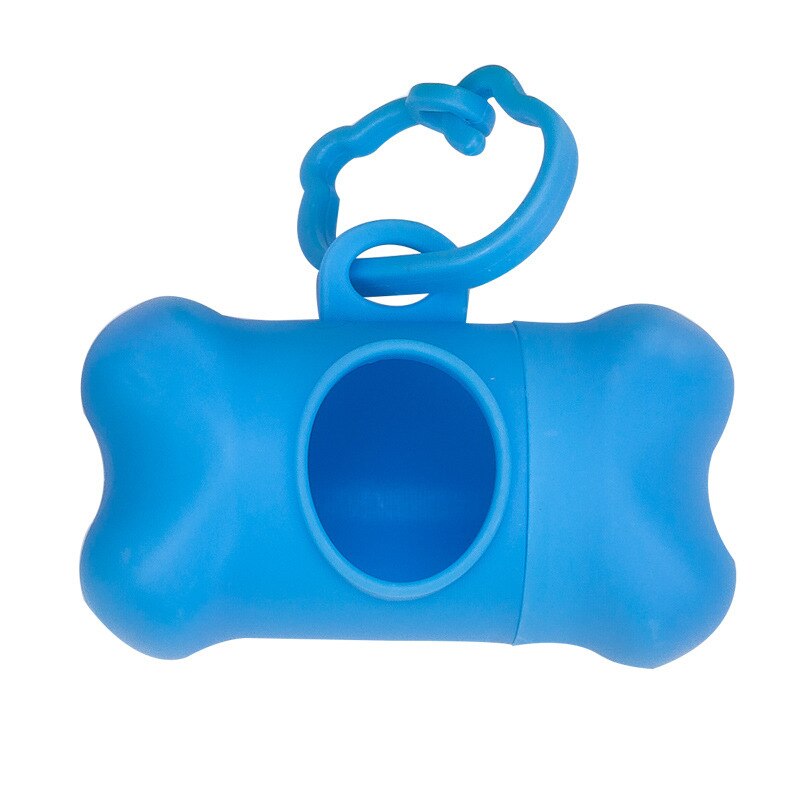 Perro mascota residuos bolsa portátil dispensador de residuos para perros titular de la bolsa de perro caca Scooper bolsas perros de compañía Pooper Scooper mascotas suministros: Azul cielo