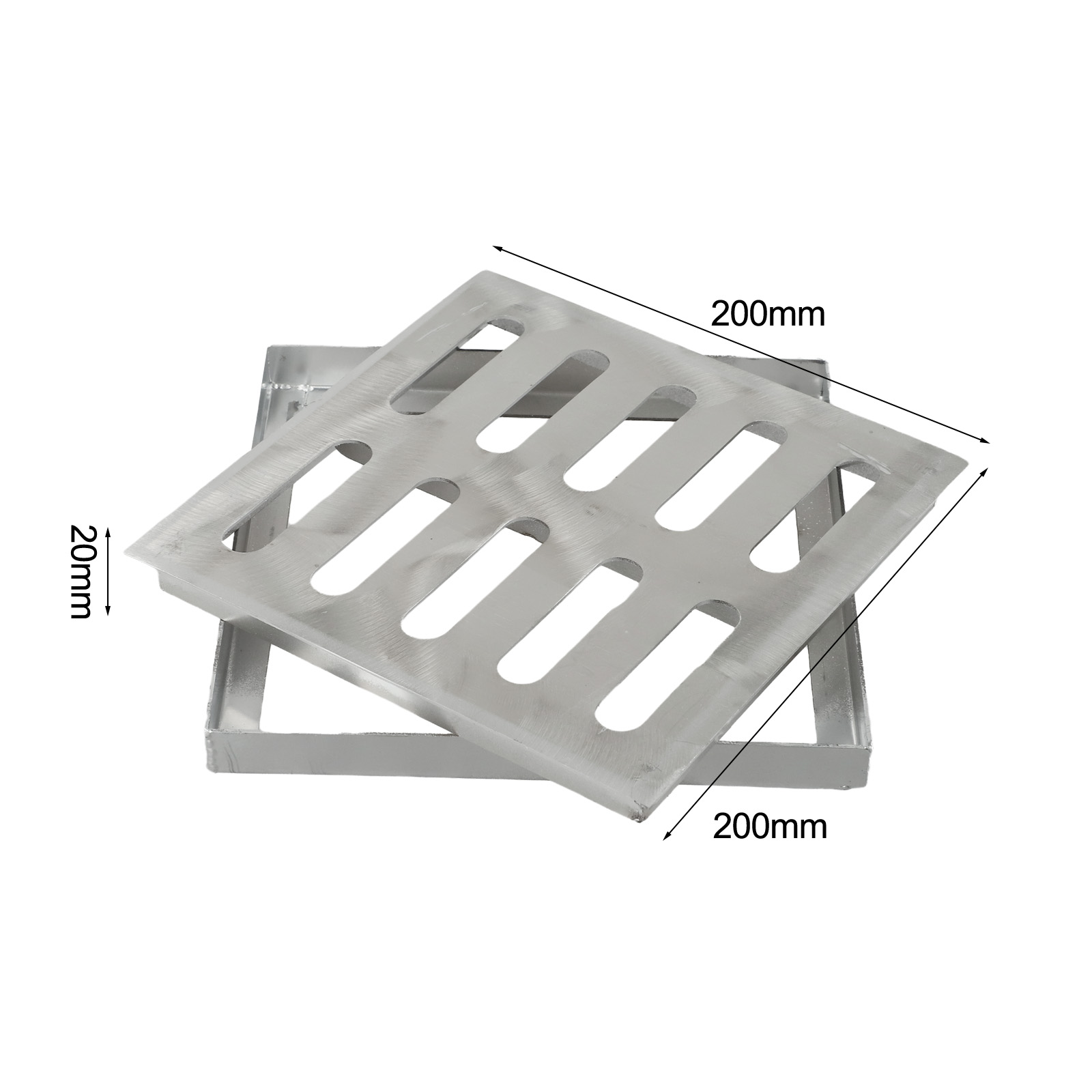 Stainless Steel Square Floor Drain Cover Drain Grate Outdoor Drainage Covers Channel Grate Rainwater Cover For Garden Landscape