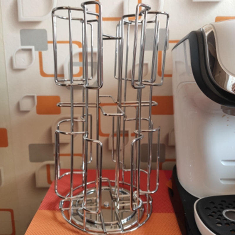 Prosty styl obrotowy pojemnik na kapsułki z kawą stojak na 64 kapsułki Tassimo