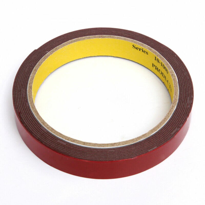 Lang 3m stærk permanent akrylskum dobbeltsidet klæbebånd super klæbrig med rød liner 0.6/0.8/1/1.2/1.5/2 cm: 15mm