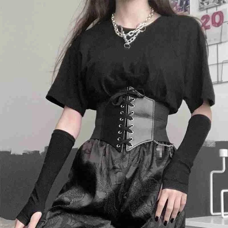 Cinturones anchos para mujer, corsé de cuero PU para adelgazar la cintura, cinturones de cuerpo, cintura elástica ajustable, faja para vestido