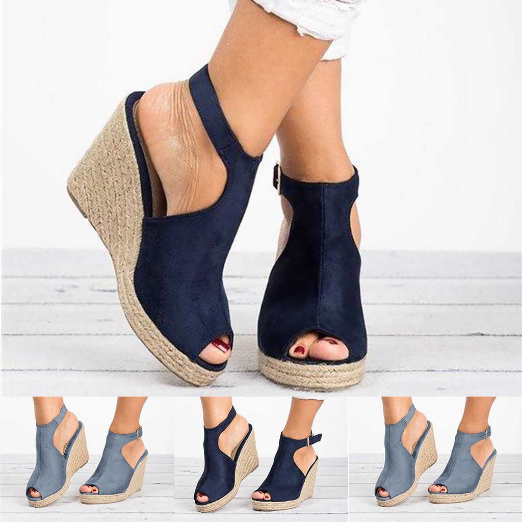 Coneed Platform Sandalen Wiggen Schoenen Voor Vrouwen Hakken Sandalias Mujer Zomer Klomp Vrouwen Zapatos De Hombre JUNE12