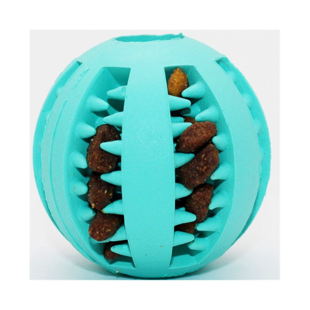 Soft Pet Dog Cat Toys Interactive Elasticity Ball Chew Toy Puppy Tooth Clean Ball Of Food Extra-tough Rubber Ball Feeder