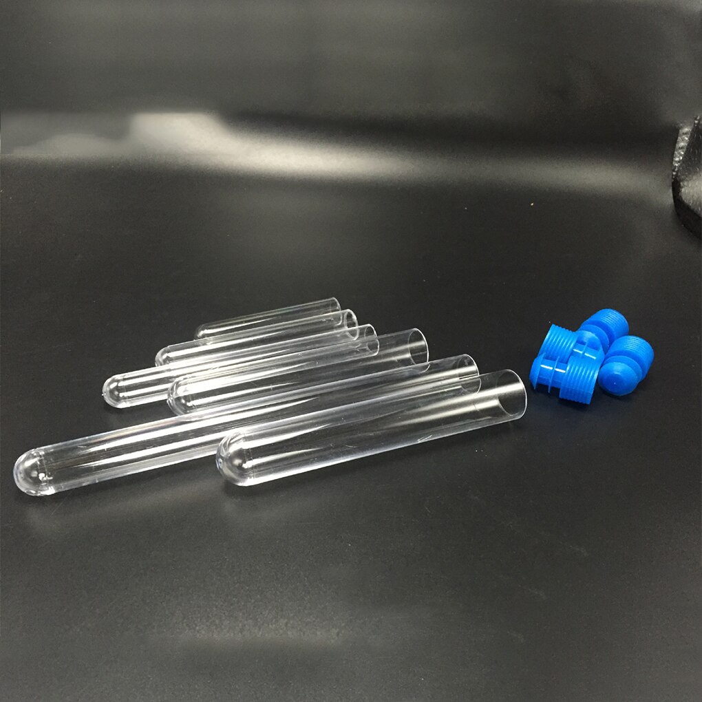 10PCS Borosilicate Test Tubes Rimless Caps Lab Clear Non-toxic Eco-friendly Test Tubes