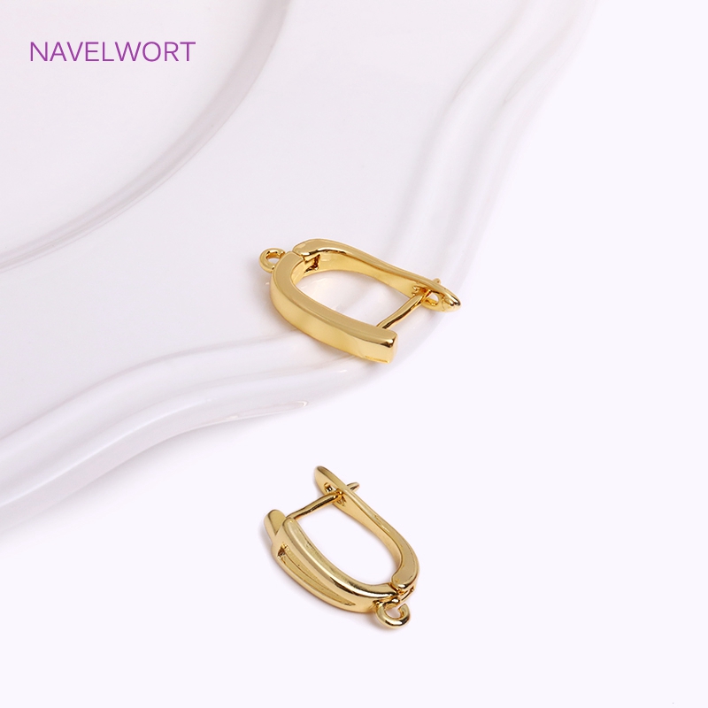 Trend ige 18 Karat vergoldete Ohrring verschlüsse Gold Ohrringe Ohr drähte Durcheinander Ohrring Haken Ergebnisse DIY Schmuck Zubehör