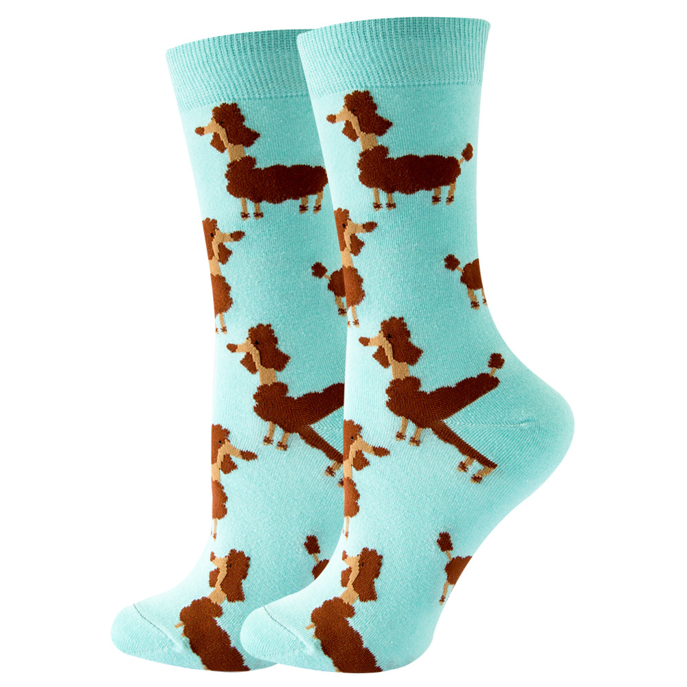 1 par de calcetines de flores para Mujer, fresa, sandía, fruta, Chaussette, Animal, estilo Harajuku, Calcitinas felices de algodón para Mujer