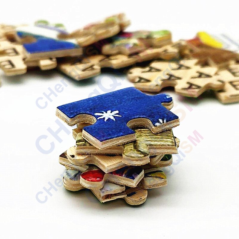 Christmas Pet Street Wooden Jigsaw Puzzle 1000 Pieces Manual Educational Toy for Children/Kids Small Crafts(52x38cm)