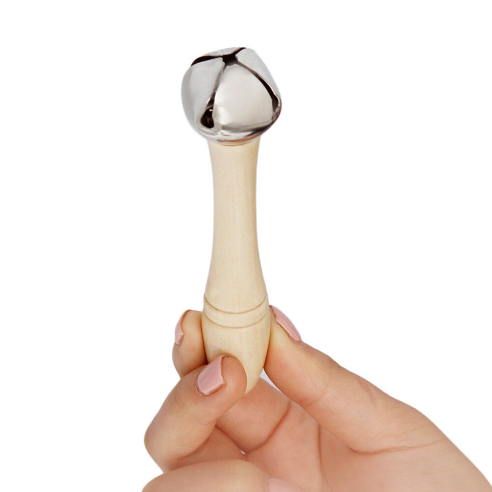NEUE Single klimpern Glocke Glocke Stock Shaker mit Holzgriff Musical Spielzeug für Kleinkinder freundlicher freundlicher