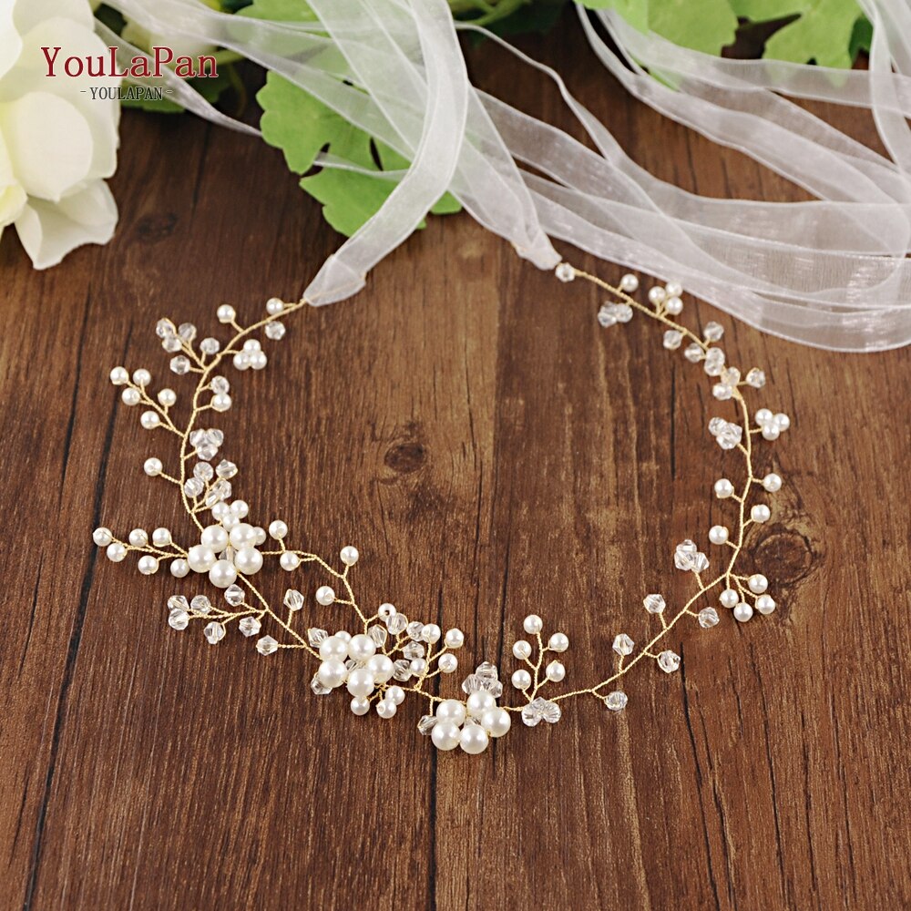 TOPQUEEN SH126 oro cintura cinture Donna con perle Da Sposa abito Da Sposa fascia strass abito Da Sposa per adulti fiore della cinghia della ragazza: via-bianca organza