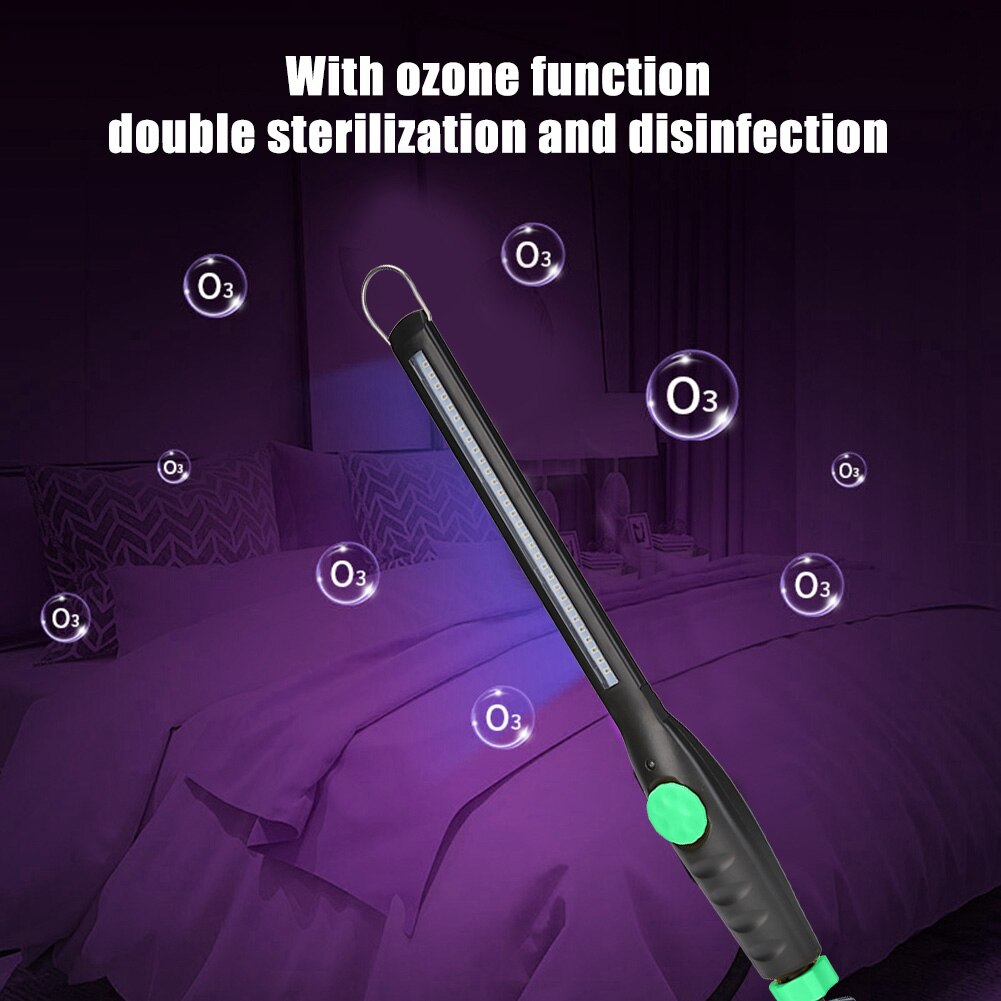 Portable 10W Germicidal Light 30 LED UV Sterilizer Kill Dust Mite Eliminator UV Lamp Disinfection Light for Bedroom Hospital