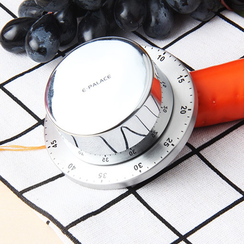 1pcs Stainless Steel Timer Mechanical Alarm Clock Timer Kitchen Cooking Food Tools Home Countdown Gadget Timer