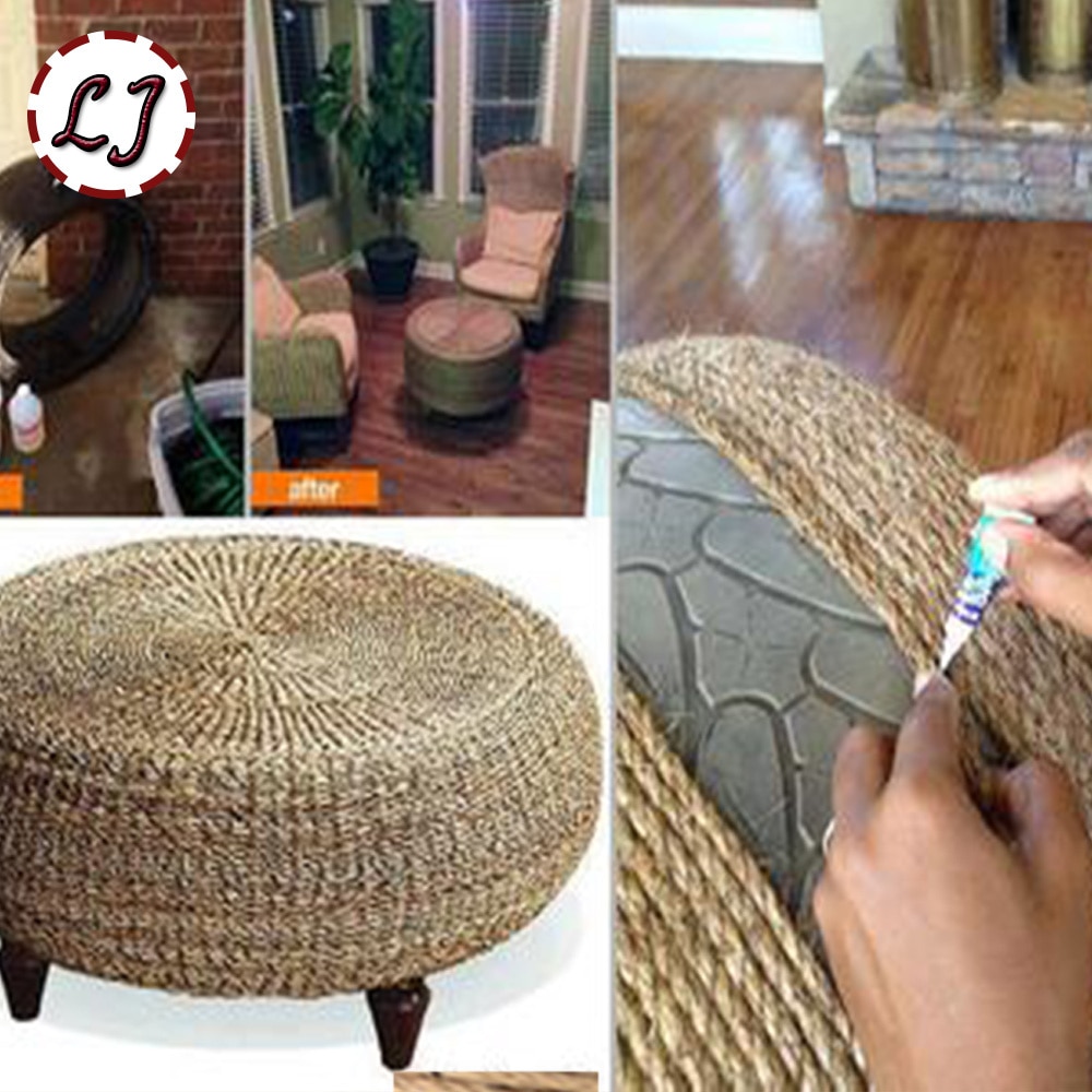 15meter/lot width 8mm Shabby Chic Natural Jute Twine Rustic String Cords Hemp rope Wrap Craft Making Decor Rope