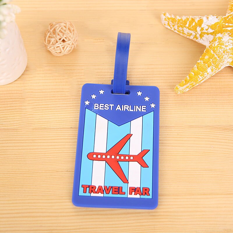 Lovely Cartoon Animal Giraffe Luggage Tag Travel Accessories Silica Gel Suitcase ID Address Label Baggage Name Tags: P