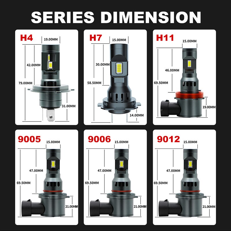 Ampoules de sauna sans fil pour voiture avec ventilateur, lumières LED CANBUS, 110W Turbo, H7, 30000LM, H4, H11, 9012, 9005, 9006, mini lampe, 3580 CSP