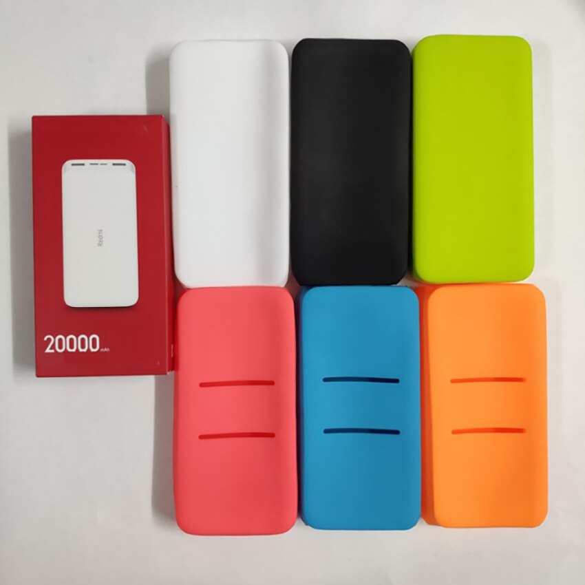 anti-goccia di silicone di Protezione Della Copertura di Caso per Redmi 20000mAh Accumulatori e caricabatterie di riserva Coperchio di Protezione Accessori per Telefoni Accumulatori e caricabatterie di riserva