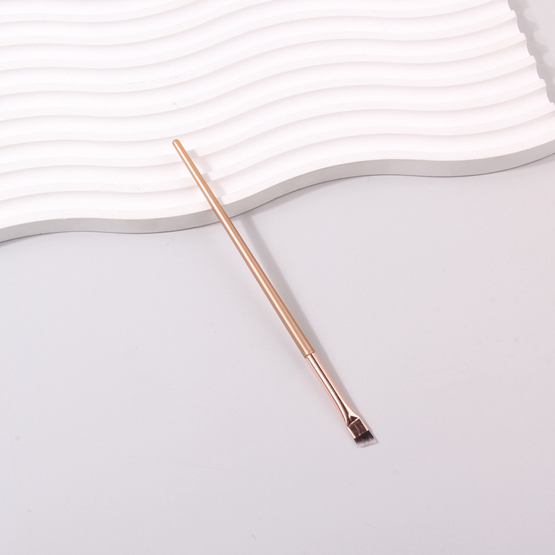 Brochas profesionales para delineador de ojos y cejas, brocha de maquillaje con hoja angular suave, delineador plano fino, herramientas de maquillaje para mujer: YELLOW