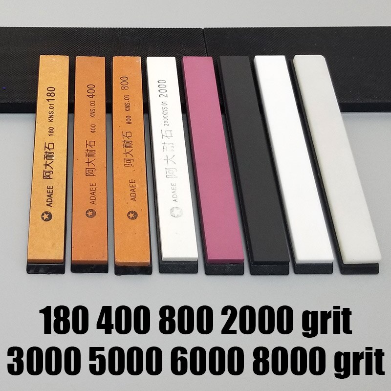 180 400 800 grain fixe angle meule meuleuse pierre à aiguiser polonais hone humide couteau système outil cuisine Abrader moudre pierre aiguiseur: 8 stone -A