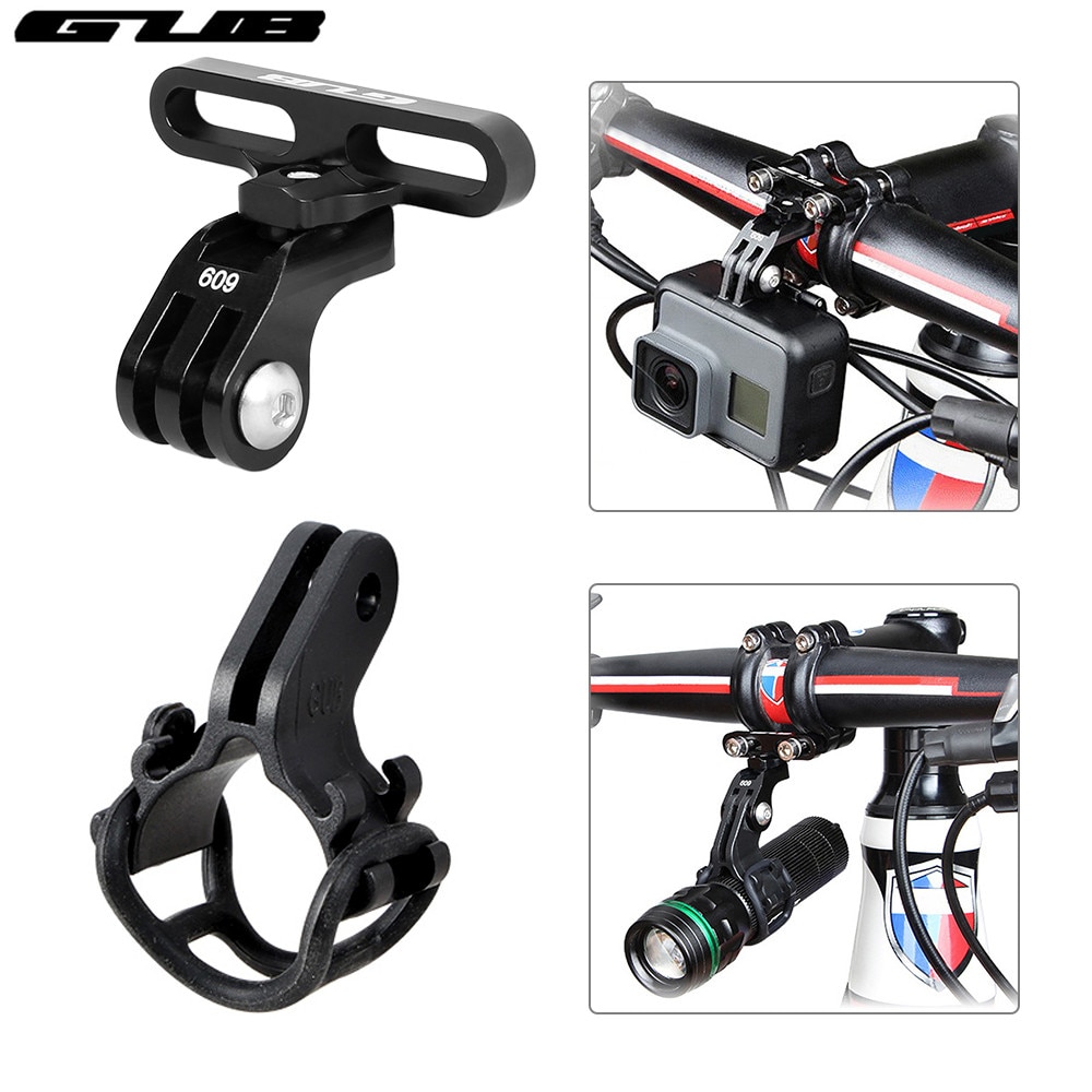 Gub 609 cykel styrestang monteringsstativ til sportskamera mount cykelholder adapter mount til gopro kamera lommelygte
