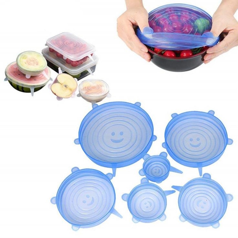 Multifunction Silicone Cover Stretch Lids Reusable Airtight Food Wrap Keeping Fresh Seal Bowl Stretchy Wrap Kitchen Cookware