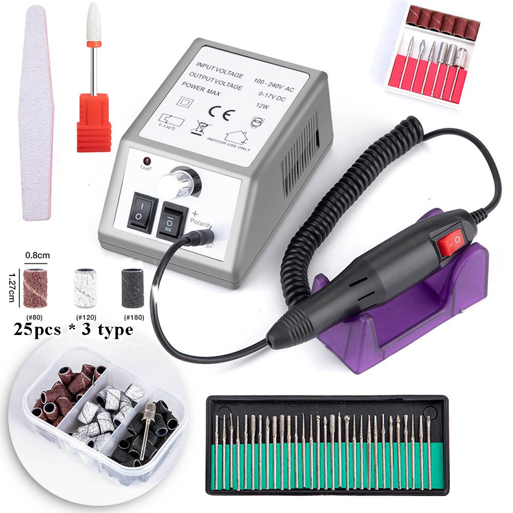 Electric Pedicure Machine Nail Drill Machine Electric Manicure Drills Accessory Pedicure Kit Nail Drill Bits Nail Tools: Set 7
