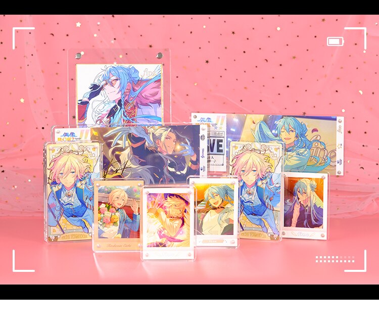 Double-Layer High-Definition Clear Acrylic Card Brick Mini Card Photo Frame Photocard Organization Postcard Storage Desktop Deco