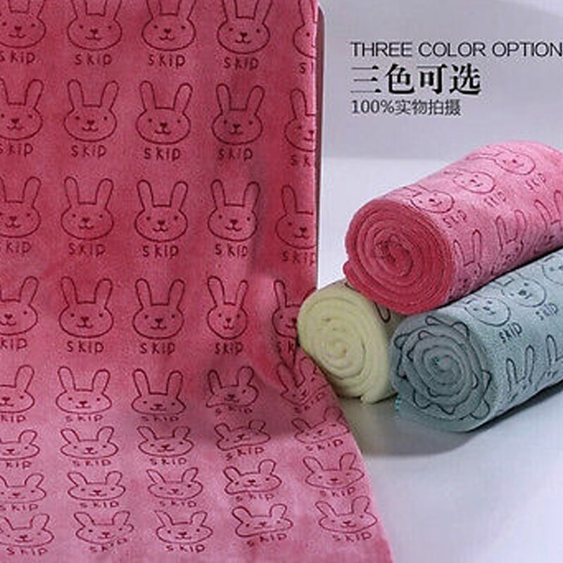 Belle lapin doux microfibre bébé infantile serviette de bain -né absorbant séchage gant de toilette tissu d'alimentation Toalha