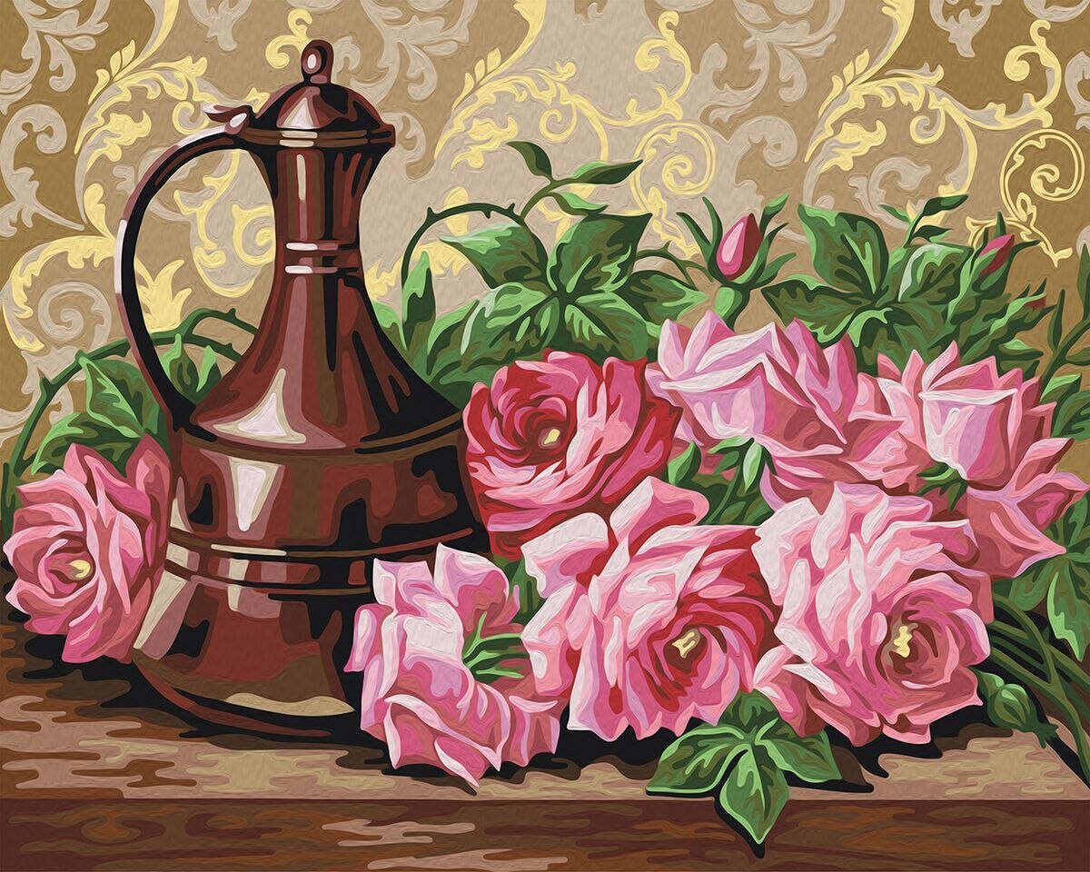 EverShine, Kits de imágenes por números de flores, dibujo pintado a mano, lienzo de peonía, arte de pared, decoración del hogar: SZES-352