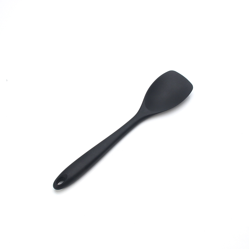 5-13 Pcs Siliconen Koken Tools Keukengerei Set Accessoires Met Opbergdoos Tong Spatel Met Houten Handvat Anti-aanbak kookgerei: Black Spoonula