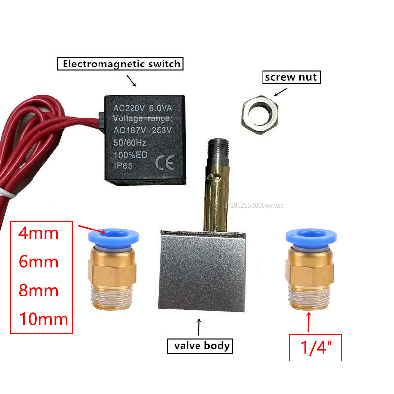 Normaal Gesloten 1/4 "Magneetventiel DC 12V 24V Pneumatische Positie Spoel Legering Intern Elektrisch AC 110V 220V voor Lucht Water Olie