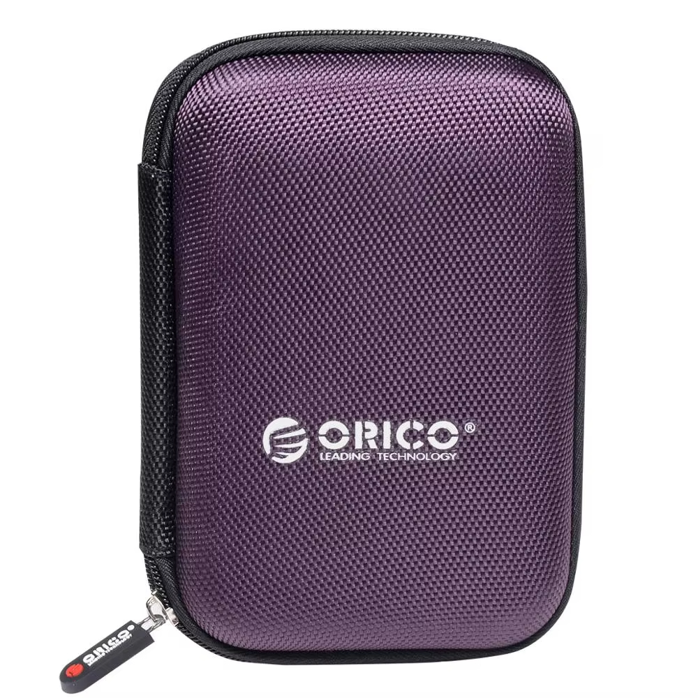ORICO Caja para HDD de 2,5 pulgadas, bolsa para disco duro portátil para disco duro externo, caja para HDD portátil, protección de almacenamiento, negro/rojo/azul: Plata
