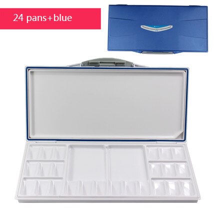 Empty Watercolor Palette Paints for Art Painting Palette Supplies acrylic moisturizing: blue 24pans