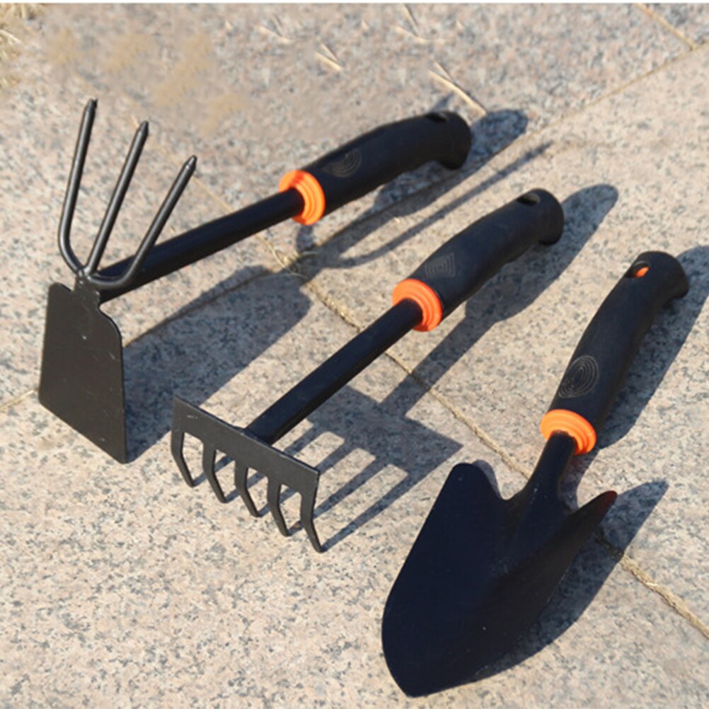1 Pc Garden Small Mini Steel Rake Short 5-Prong Firm Grip Rubber Handle Garden Tool Claw Rake Cultivator
