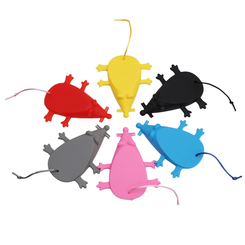 Tapón de silicona con forma de ratón en 6 colores, suministros para seguridad de bebés, protege contra pellizco, Tope de puerta de mano