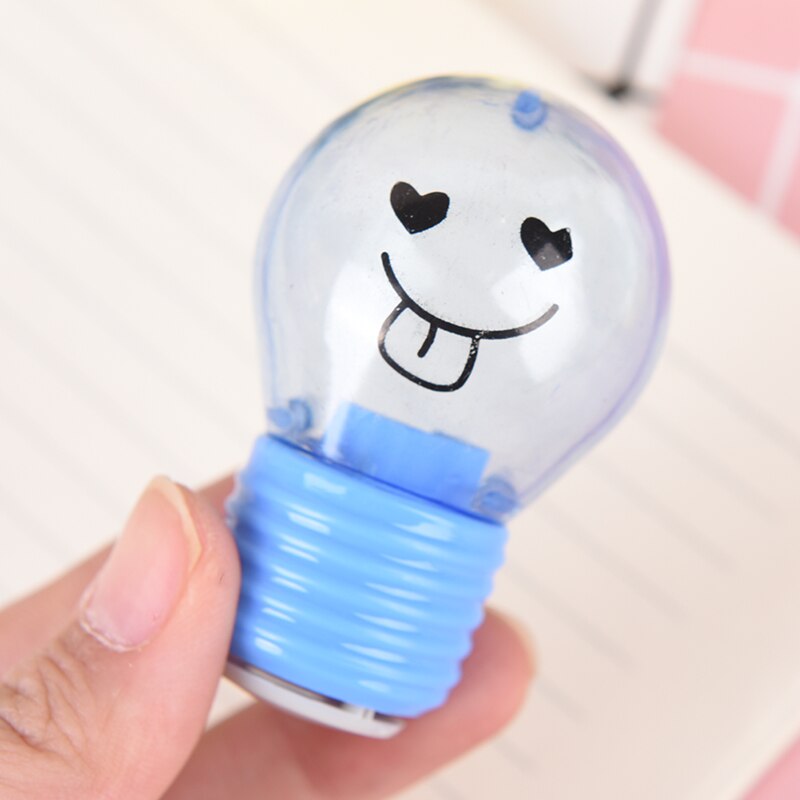 para niños, papelería, Sacapuntas de plástico con forma de bulbo, artículos escolares, 6*4*2,5 cm