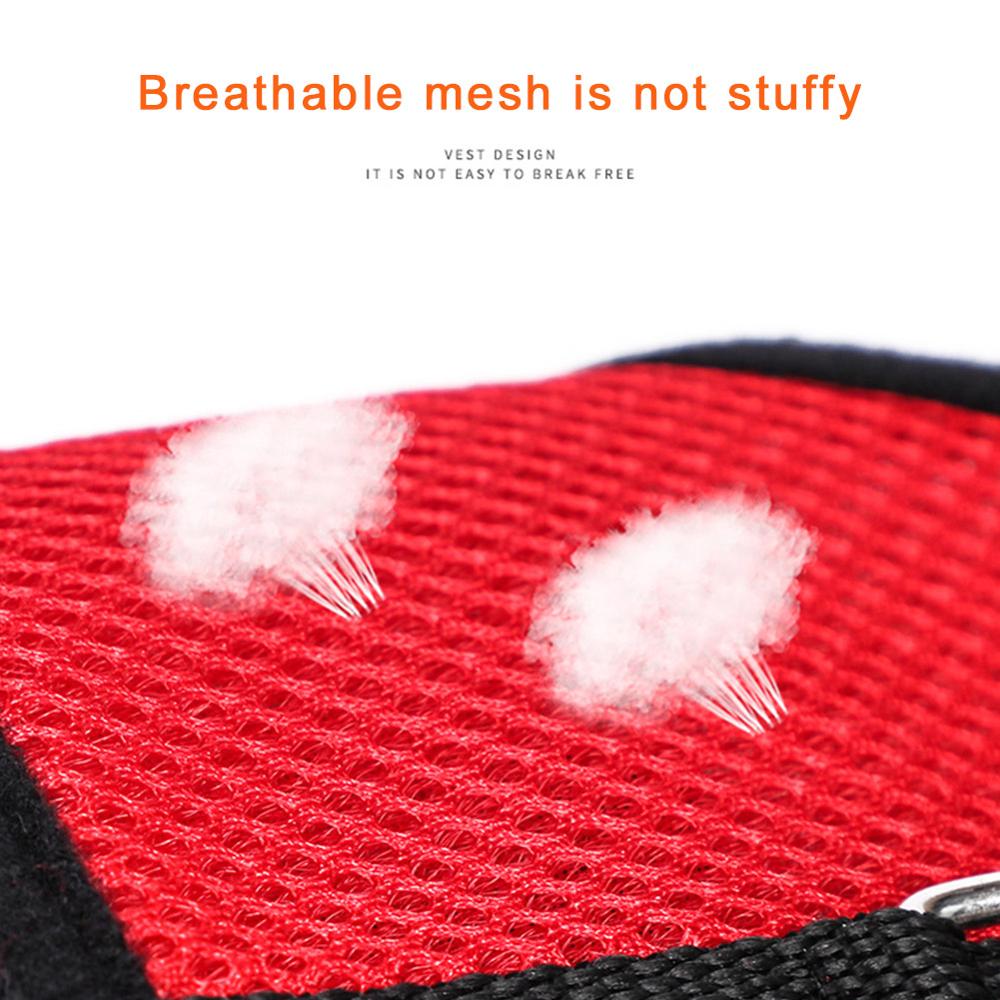 Arnés de chaleco para hámster de conejos con Leas, arnés de malla para el pecho con correa para conejitos de Indias, animales pequeños, accesorios para mascotas, S/M/L