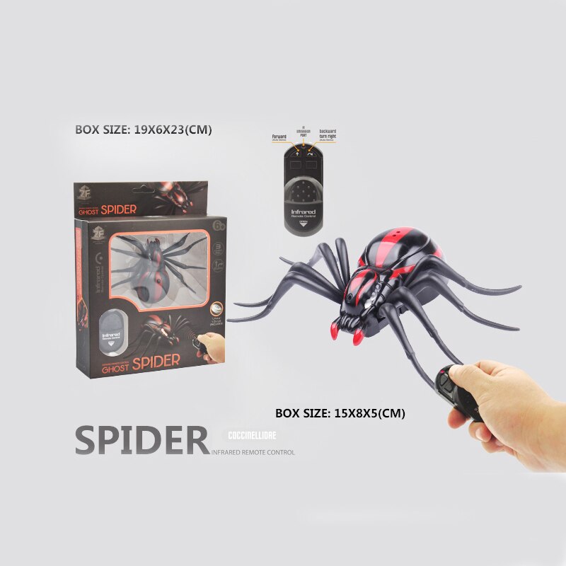 Remote Control Spider Scary Wolf Spider Robot Realistic Novelty Prank Toys Kid Creativity Decoration Jokes for halloween