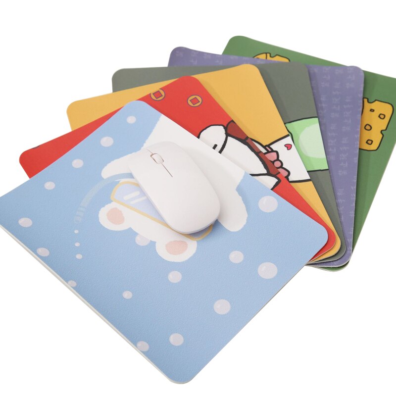 1pcs Cute Leather Mouse Pad Waterproof Thickened Leather Non-Slip Office Desk Mat Student Ins Style Mice Mat Mouse Pad