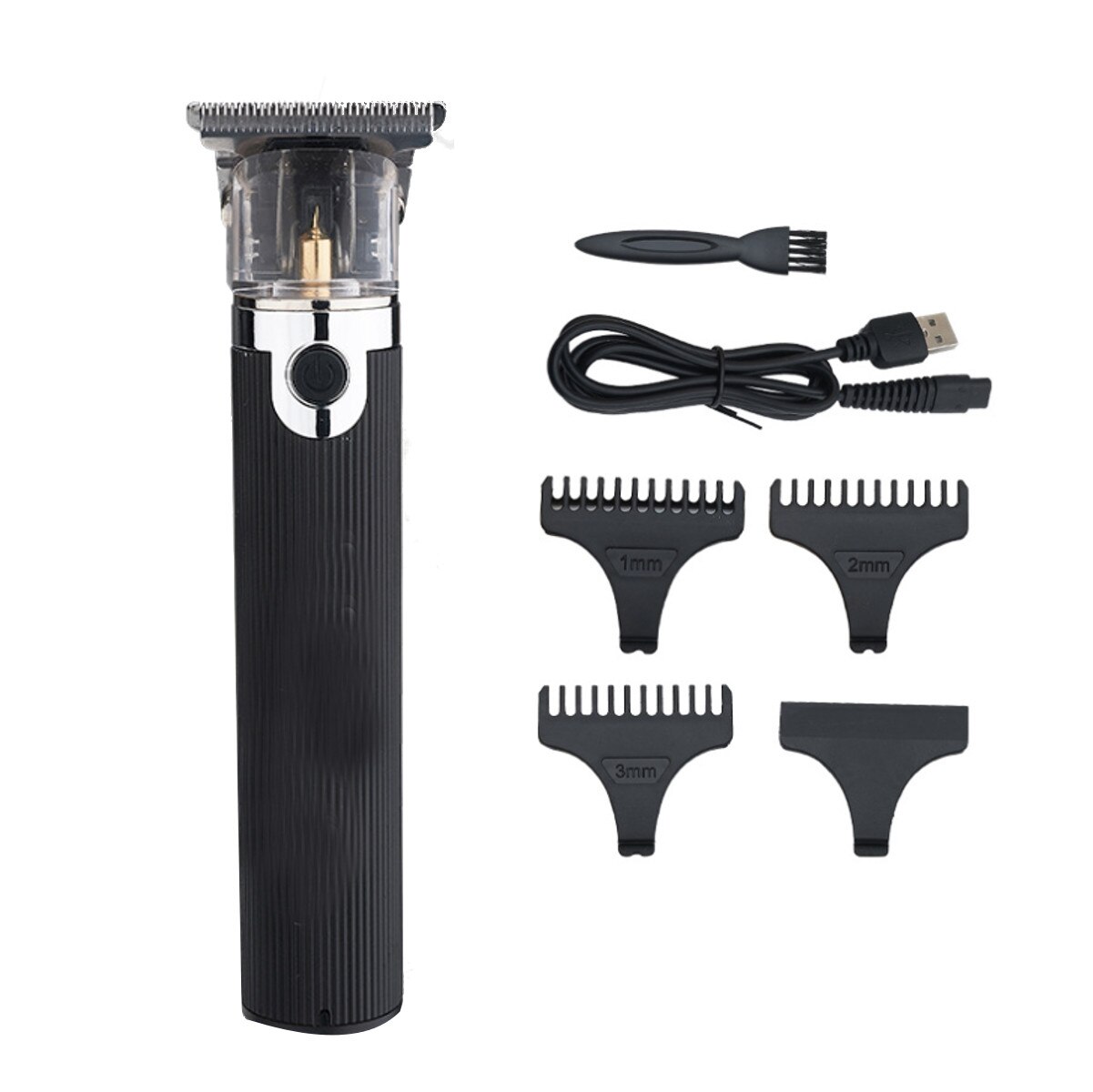 Cordless Hair Trimmer Men rechargeable Hair Clipper Edge Lining Barber Hair Cutter Machine Outlining Pivot Motor: Black