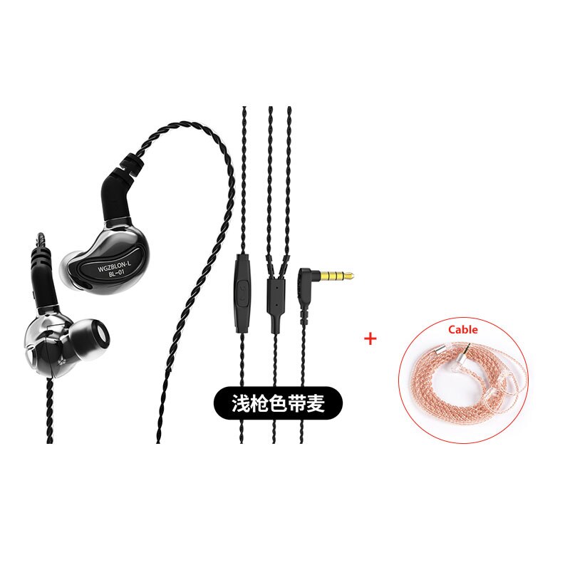 BLON BL-01 BL01 auricolari 10mm biologia fibra diaframma Driver In orecchio monitor auricolari cuffie cablate cuffie bl03 A8 Blon Max: gun mic cable