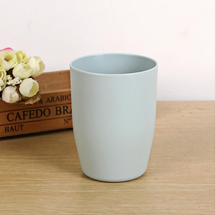 Tazas redondas gruesas respetuosas con el medio ambiente, soporte para cepillos de dientes, taza de enjuague PP, accesorios para baño, taza para cepillos: lightblue