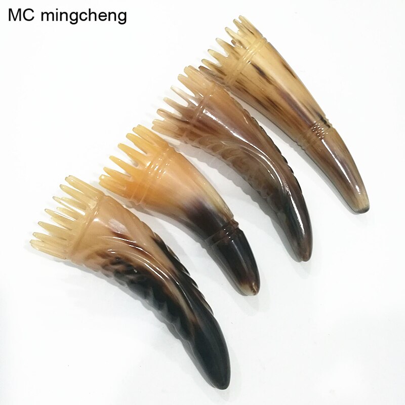 MC Yak corne peignes naturel Massage tête shampooing peigne coin pointu Acupoint Massage brosse cervicale vertèbre tête outil de coiffure