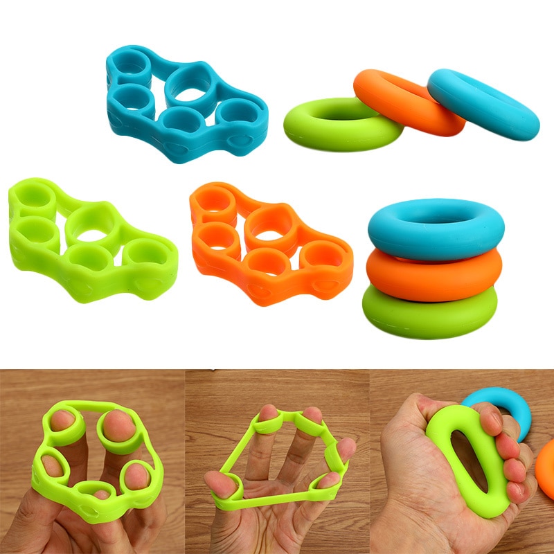 3 níveis dedo aperto da mão silicone anel gripper strengener aperto de mão exercitador treinador faixa de resistência para interior ao ar livre