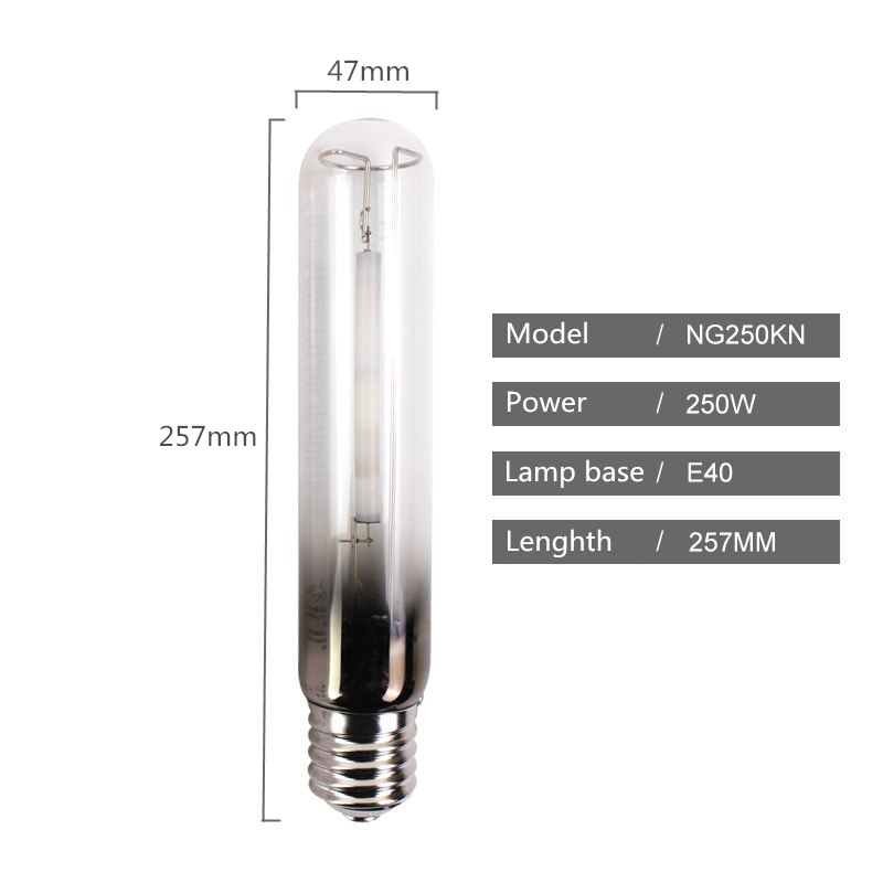 ZHMZH High Pressure Sodium Lamp Plant Lighting Growing Lamp Bulb Yellow High Efficiency 220V E27 E40 70W 100W 250w 400w 1000w: 250W  (E40)