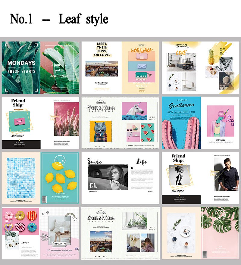 28*21 cm bildalbum magasin fotografering foto bakgrund diy dekoration fotografering bakgrund dekorationer tillbehör: Nr .1 blad stil