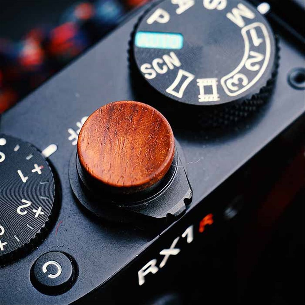 Mahogany Wooden Wood Shoe Cover Soft Shutter Release Button For Sony RX10 M4 RX10 IV RX10 III RX10 M3