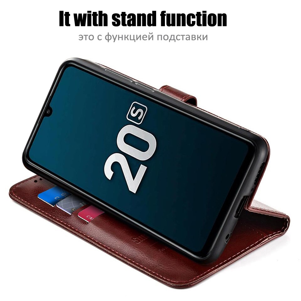 Voor huawei honor 20s telefoonhoesje honor 20s hoesje flip lederen boekhoesje voor huawei honor 20s 20 s honor 20s mar -lx1h 6.15 "hoesje