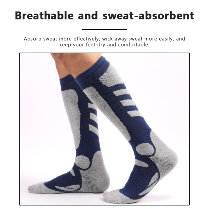 2 paar thermosocken für damen und herren, freundlicher, dicke baumwolle, warm, wintersocken, fahrradsocken, draussen-snowboardsocken, wandersocken, beinwärmer