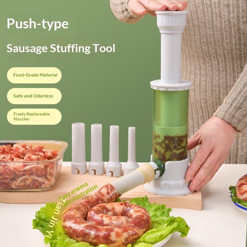 Manual Sausage Stuffing Machine Press-type Home Kitchen Meat Injector Sausage Maker Tool Small Scale Sausage Meat Tool